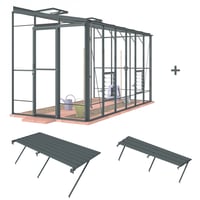 Lean-To 6ft5 x 12ft8 Anthracite *Ultimate Package*